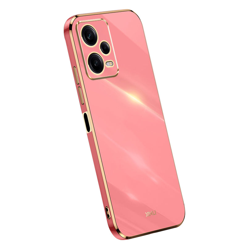 XINLI Shockproof Phone Case for Xiaomi Redmi Note 12 Pro 5G Electroplating Golden Edge TPU Phone Cover XINLI Shockproof Phone Case for Xiaomi Redmi Note 12 Pro 5G Electroplating Golden Edge TPU Phone Cover